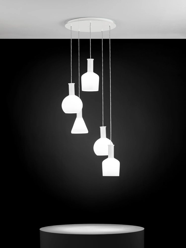 Witte hanglamp Pascoa 5-lichts Stars of Light 9002759391430