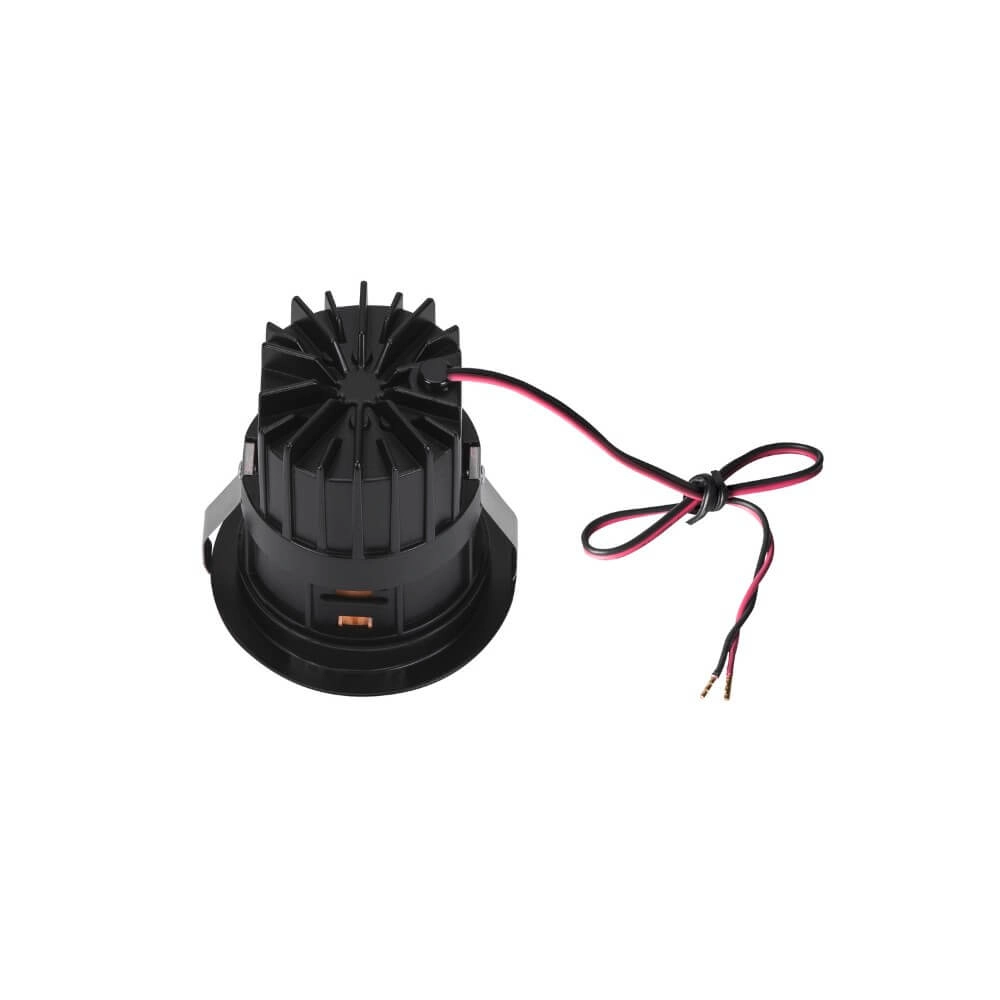 Led inbouwspot Horn zwart met goud - verdiept - 3000K