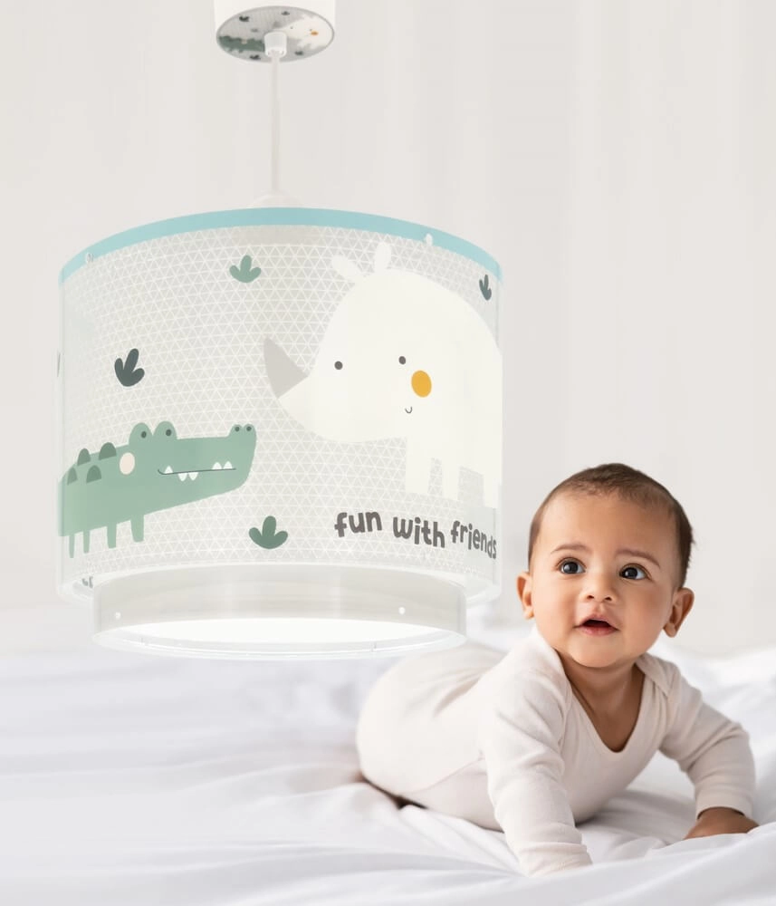 Kinderkamer hanglamp Rhino & Croco Ø 26cm Dalber 8420406606224