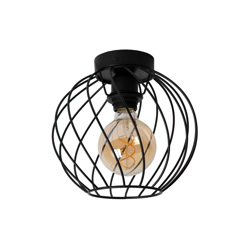 Plafondlamp Danza zwart Ø 25cm