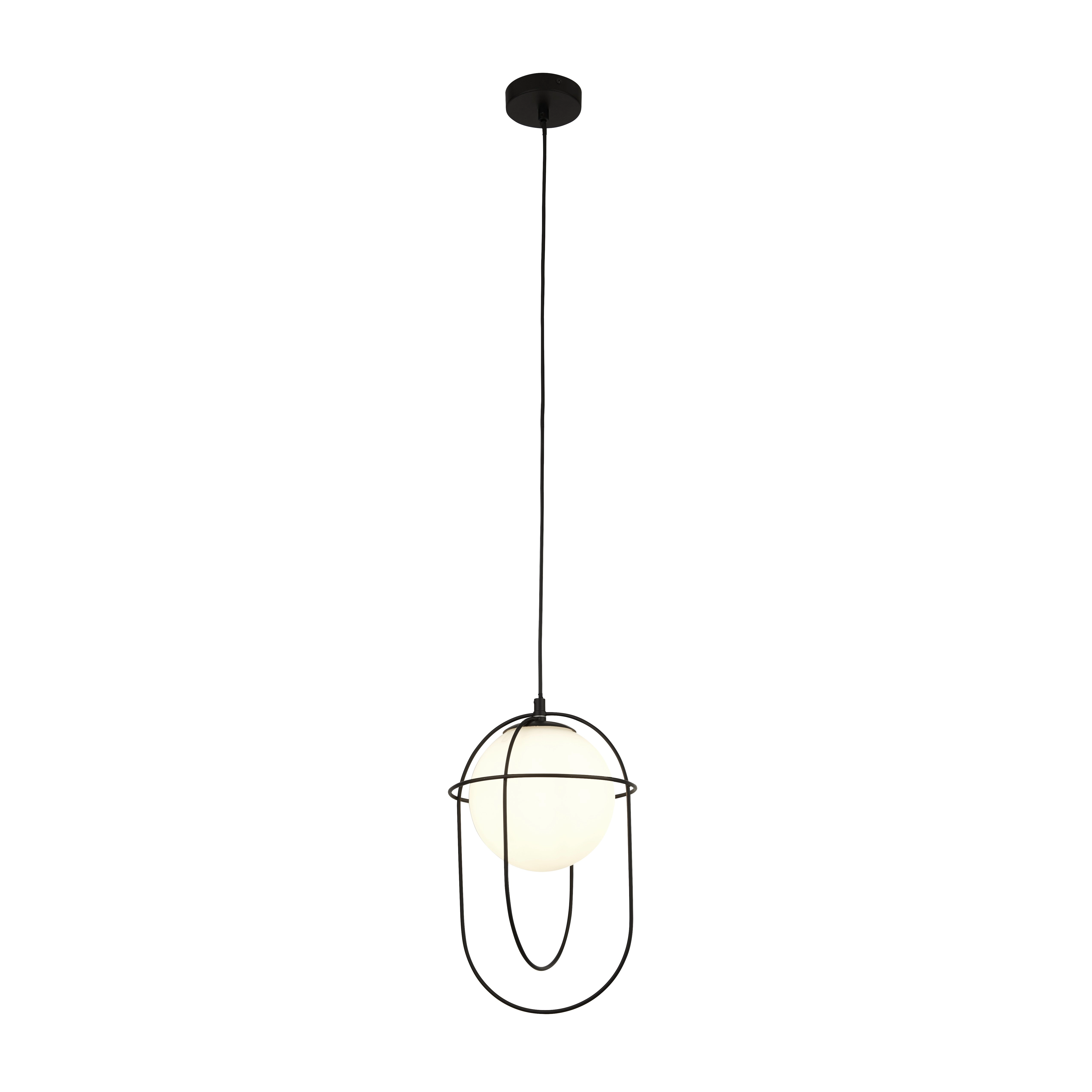 Design hanglamp Axis zwart met wit Searchlight 5053423167510