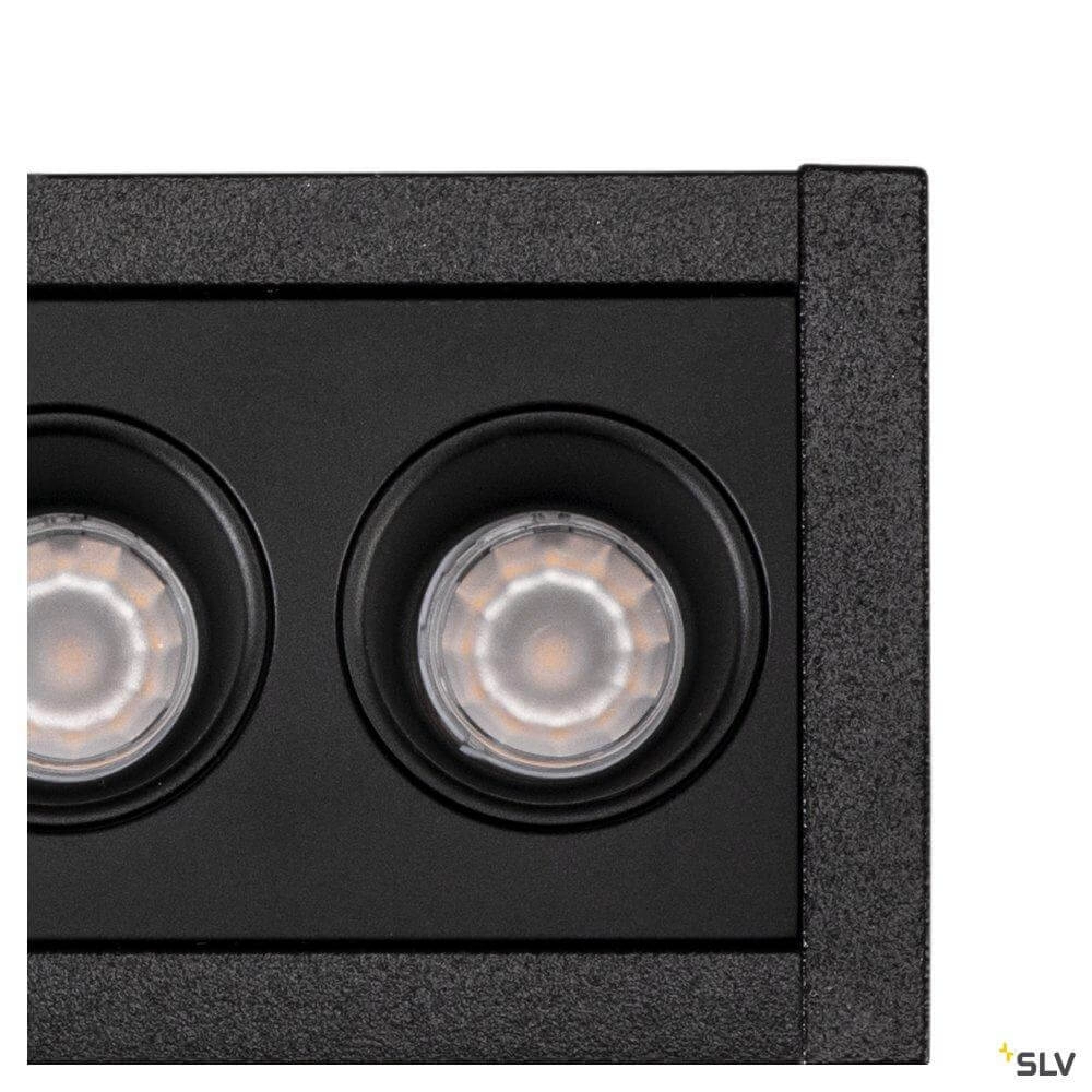 Led inbouwlamp Milandos 4-lichts 4x160 lumen zwart SLV 4024163254878