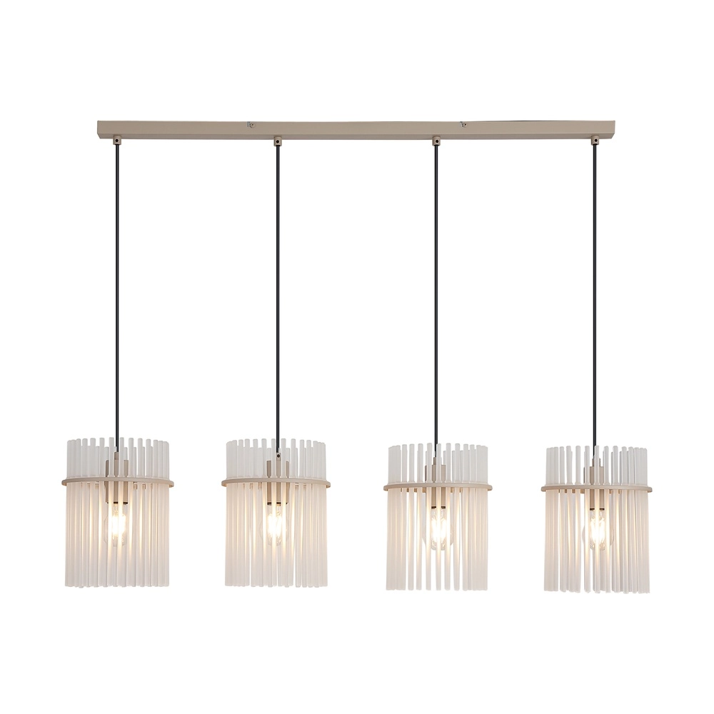 Hanglamp Swizzle 4-lichts zand bruin