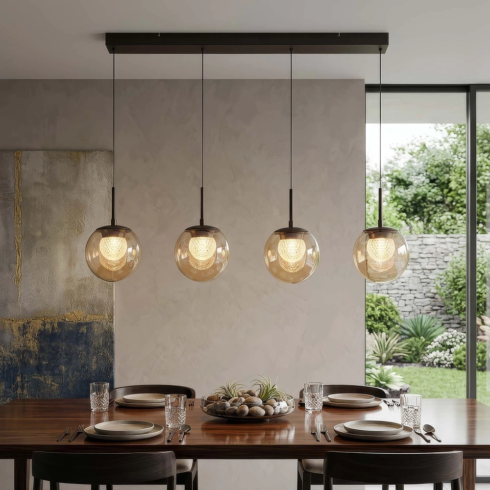 Design hanglamp Solis brons 4-lichts Searchlight 5,05342E+12