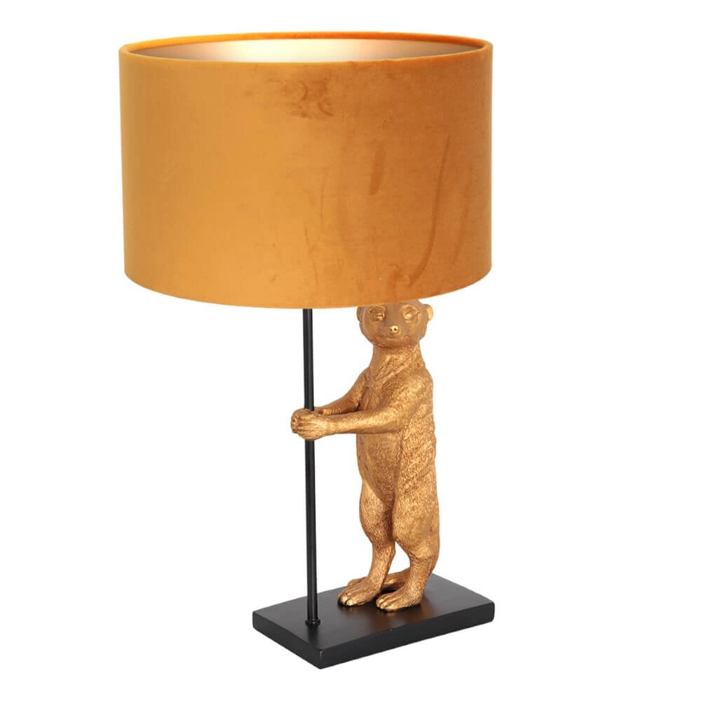 Schemerlamp Animaux met goud velvet
