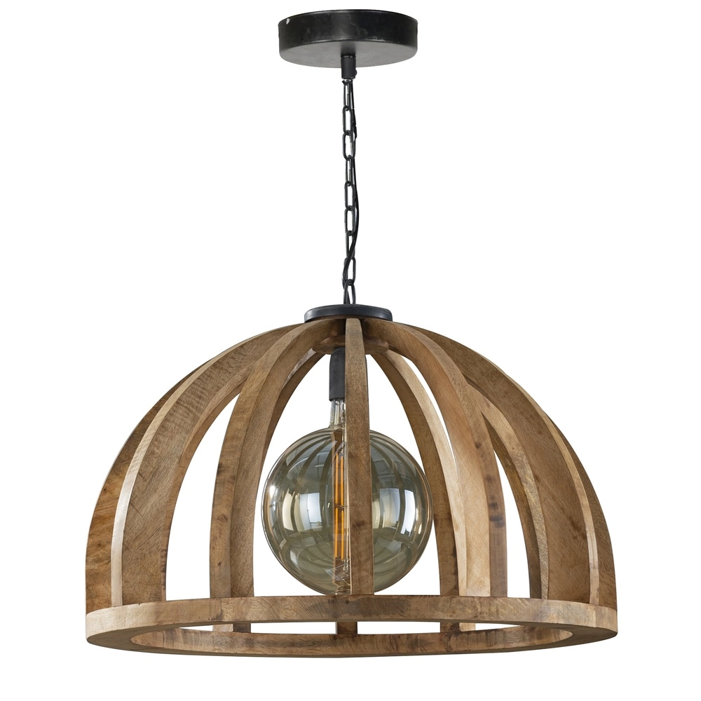 Houten eettafel hanglamp Orba Ø 60cm - E27 Lyora 8716803513211