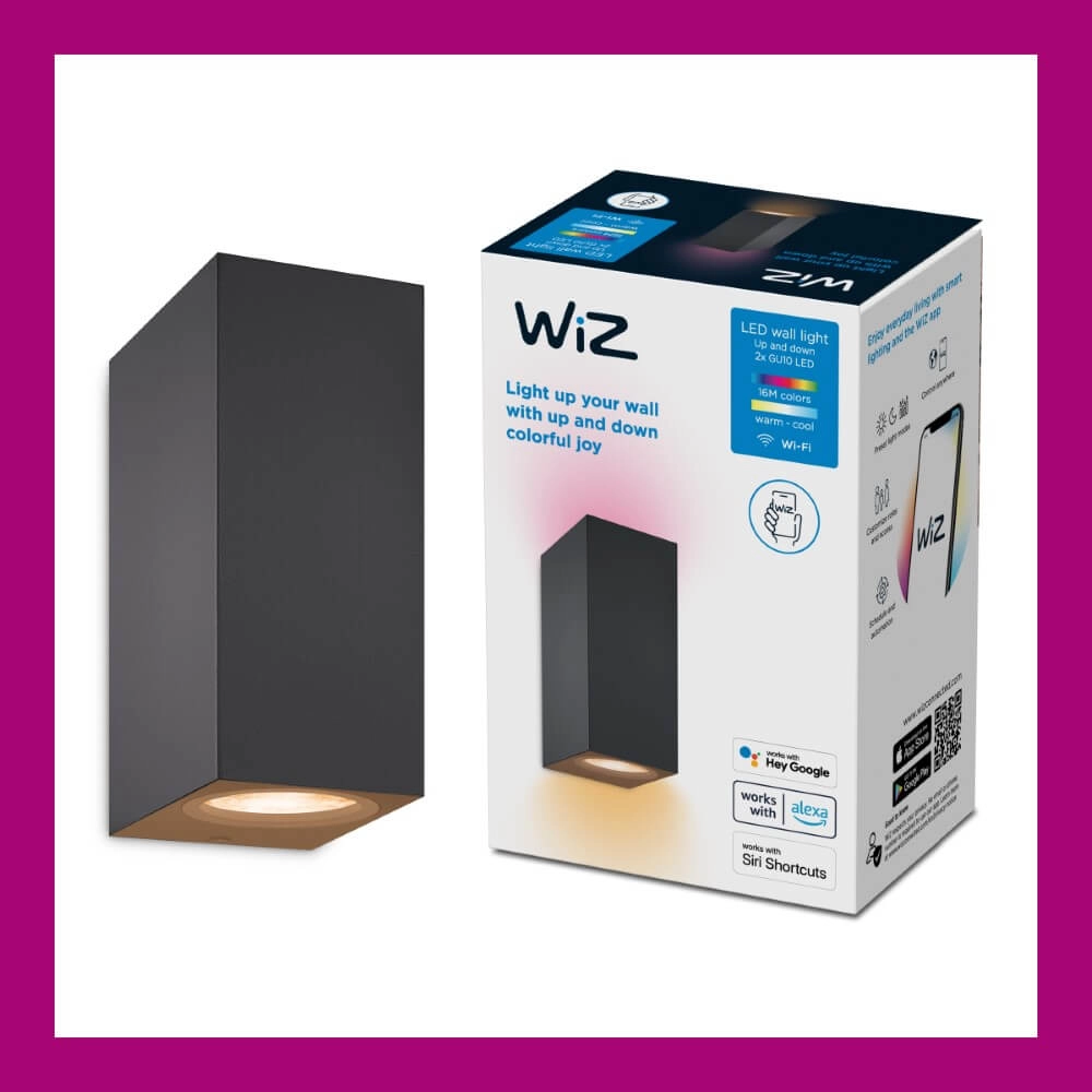 Wandspot Up and Down smart - zwart WiZ 8719514554610