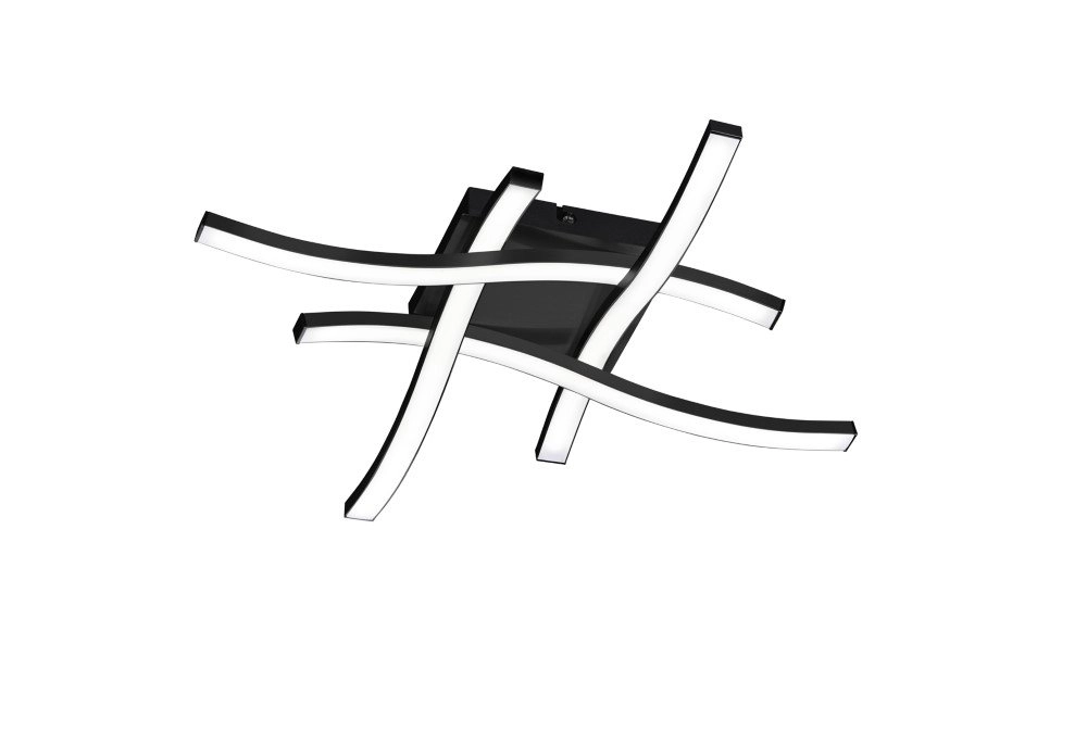 Zwarte plafondlamp Route 4-stripes