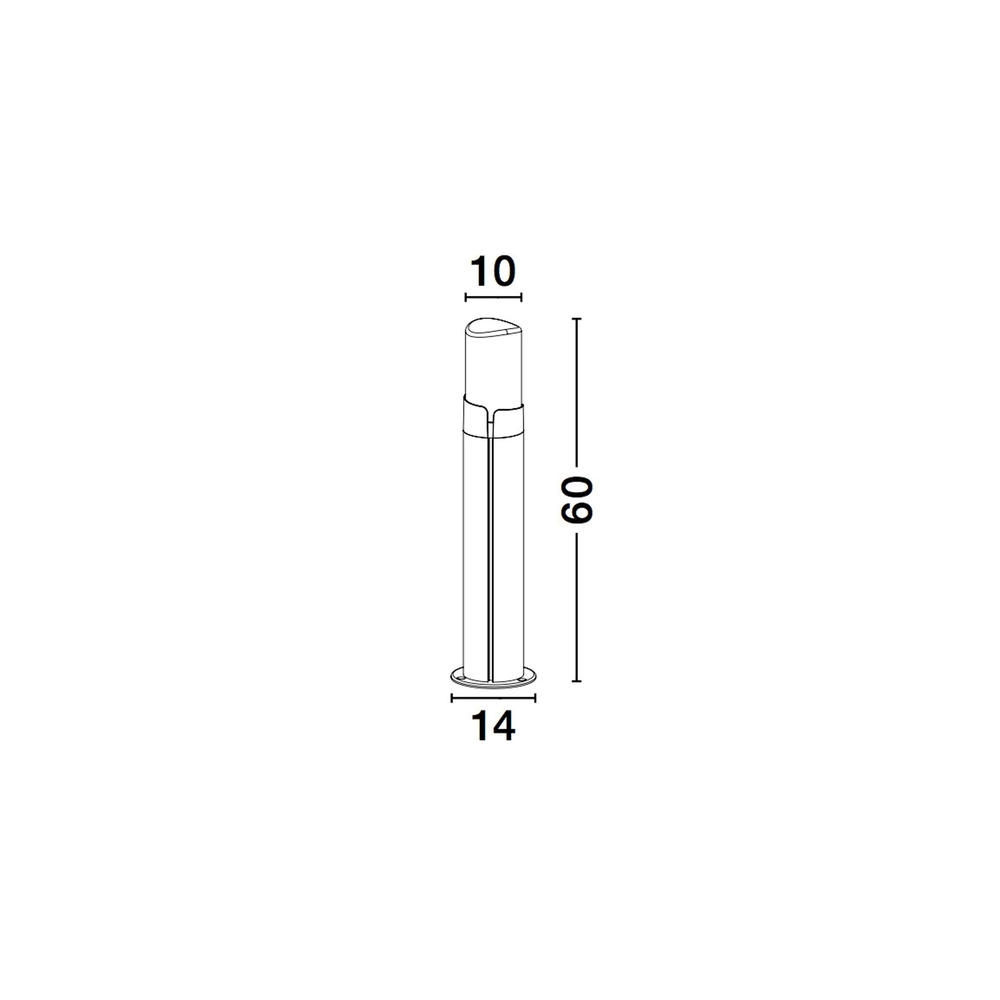 Strakke tuinlamp Pyro grijs Lyora 5212017429124