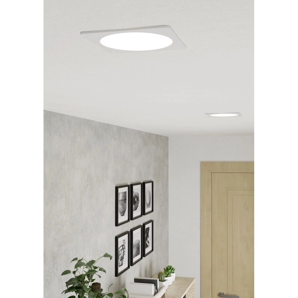 Inbouw lamp Fueva 6 vierkant - wit - 16,6x16,6cm Eglo 9008606330805