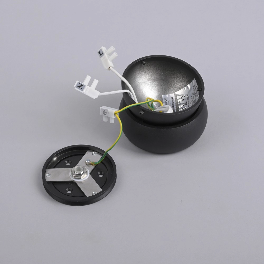 Zwarte opbouwspot Pure Move Ø 11cm - Led Paul Neuhaus 4012248395745