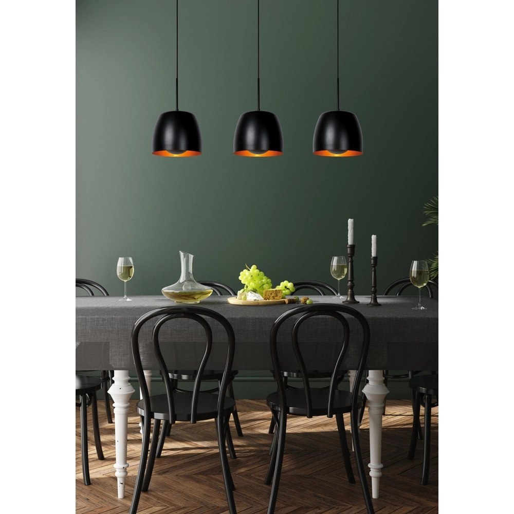 3-lichts hanglamp Nolan zwart Lucide 5411212302892