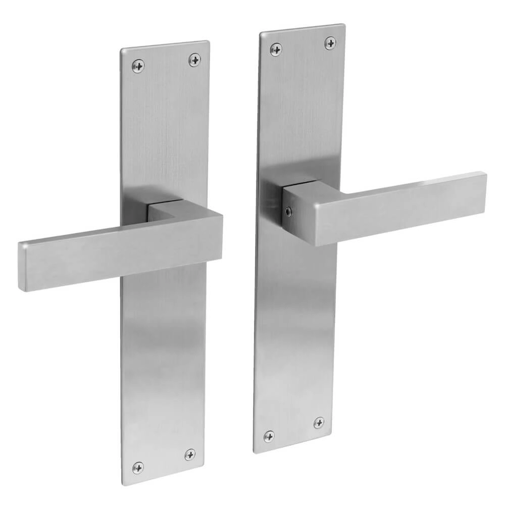 Moderne deurklink Amsterdam blind RVS