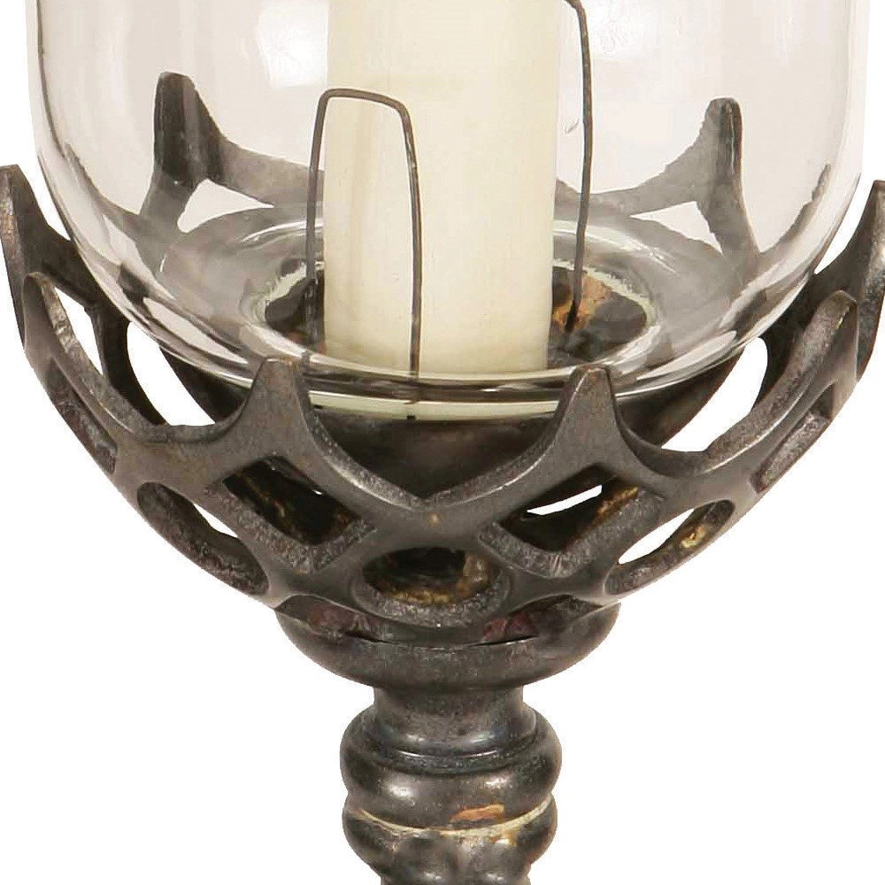 Antieke tafellamp Gothic antiek koper (ANT) Limehouse