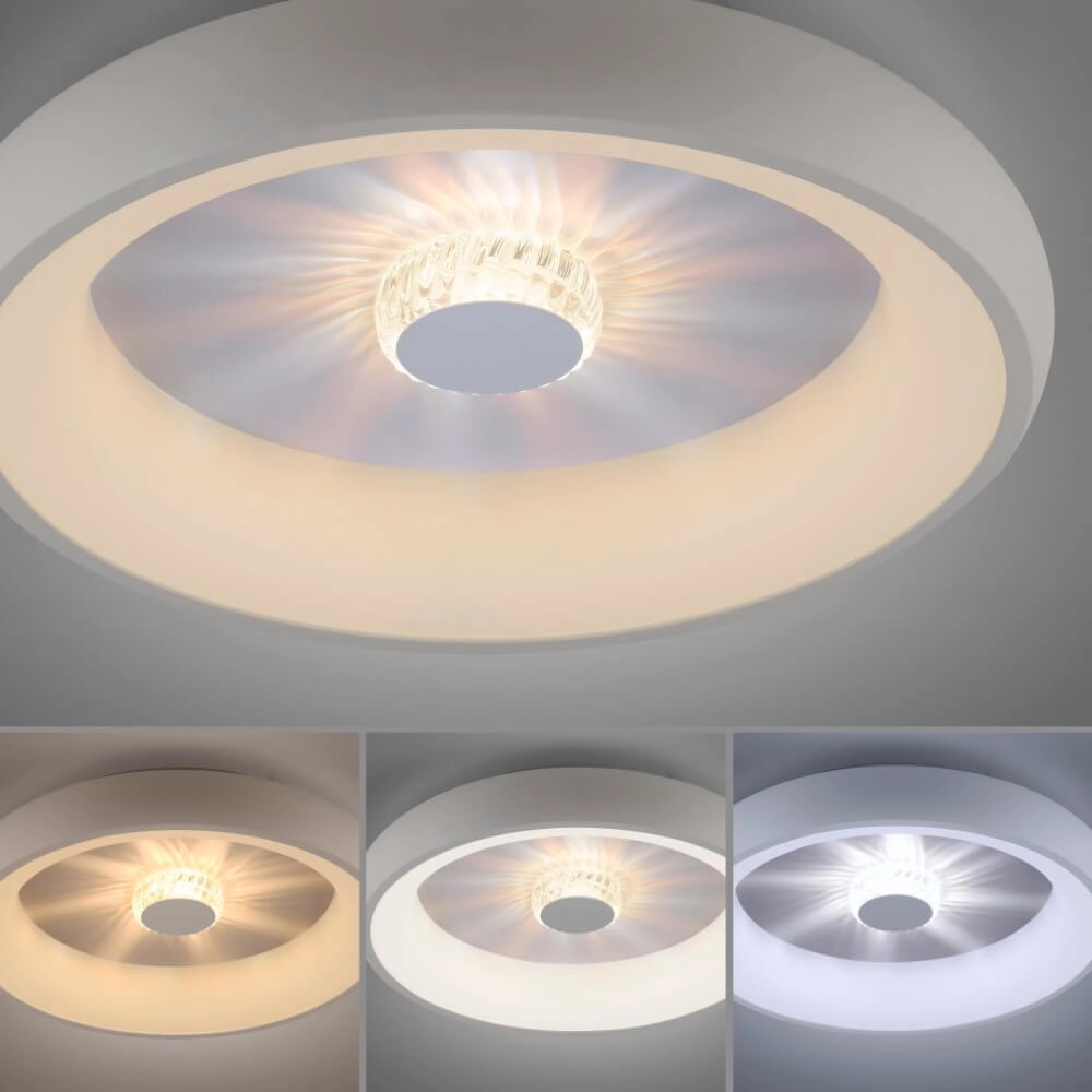 Ronde plafondlamp Vertigo wit Ø 46,5cm Just Light 4043689994709