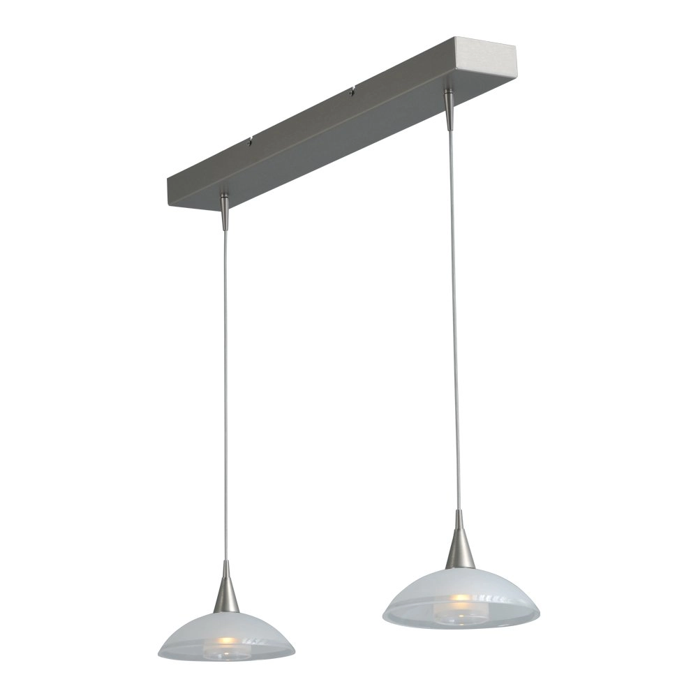 Design eettafel lamp Melani 2-lichts nikkel Masterlight 8718121212371