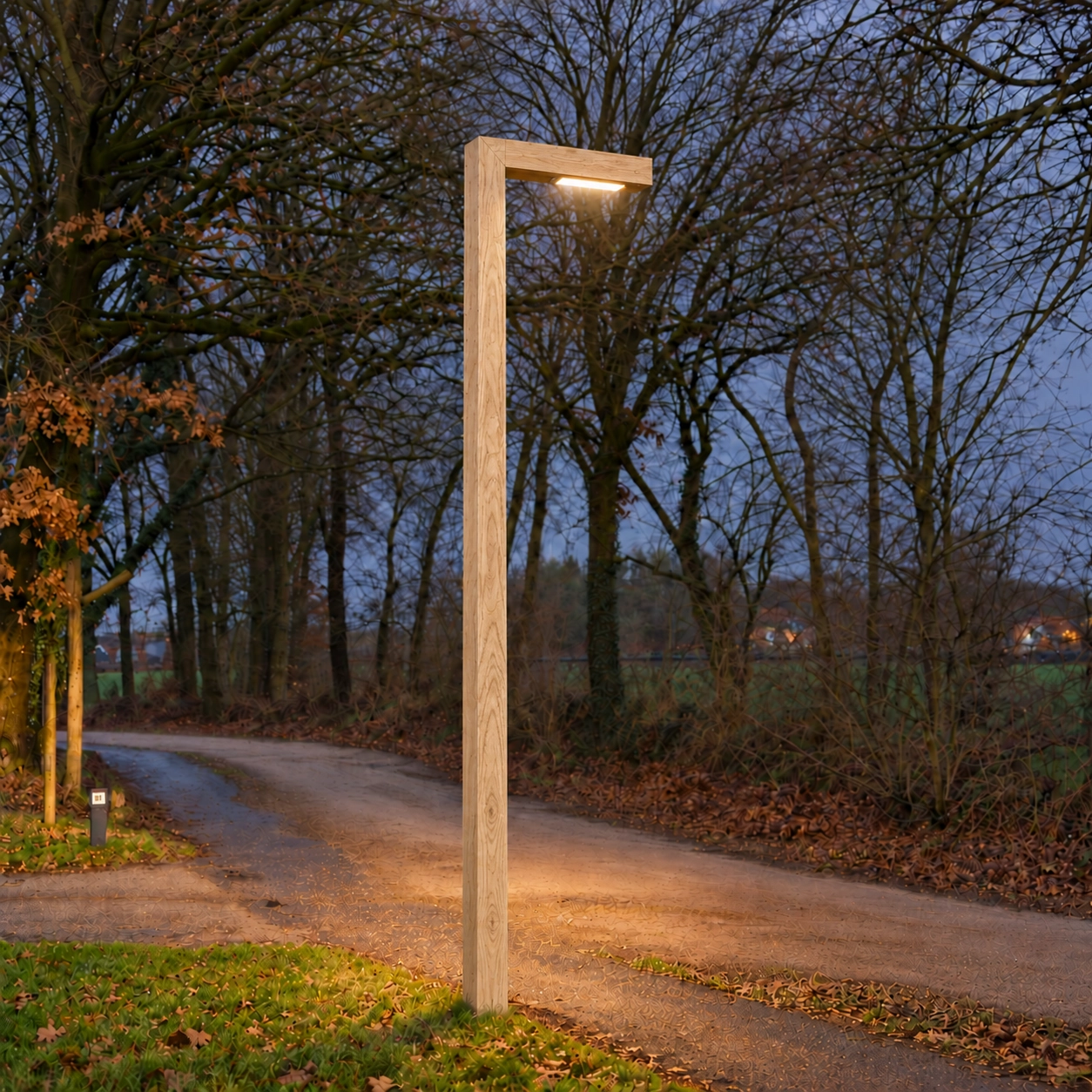 Houten lantaarn Angelo Eiken - 3M - PH08 - 3000K