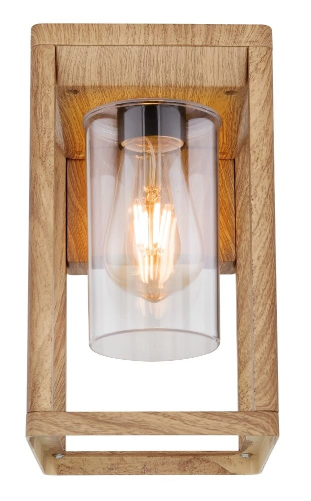 Hout look muurlamp Candela Globo 9007371418961