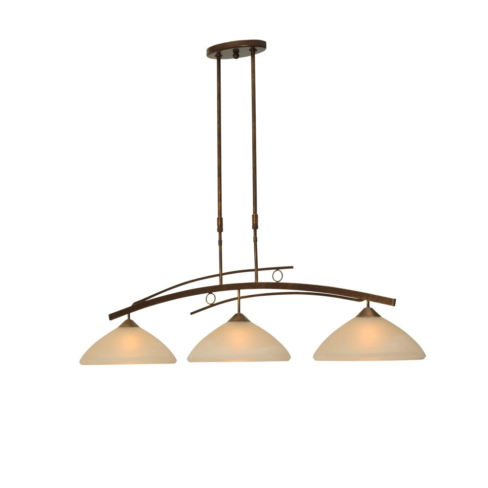 Eetkamer hanglamp Bolzano 3-lichts bronsbruin Masterlight 8718121008356
