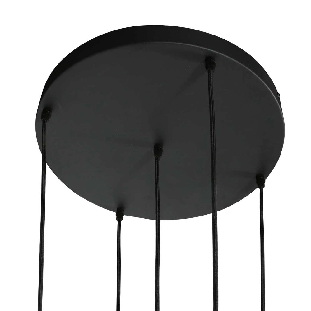 Hanglamp Glimsy 5-lichts zwart rond Steinhauer 8712746177961