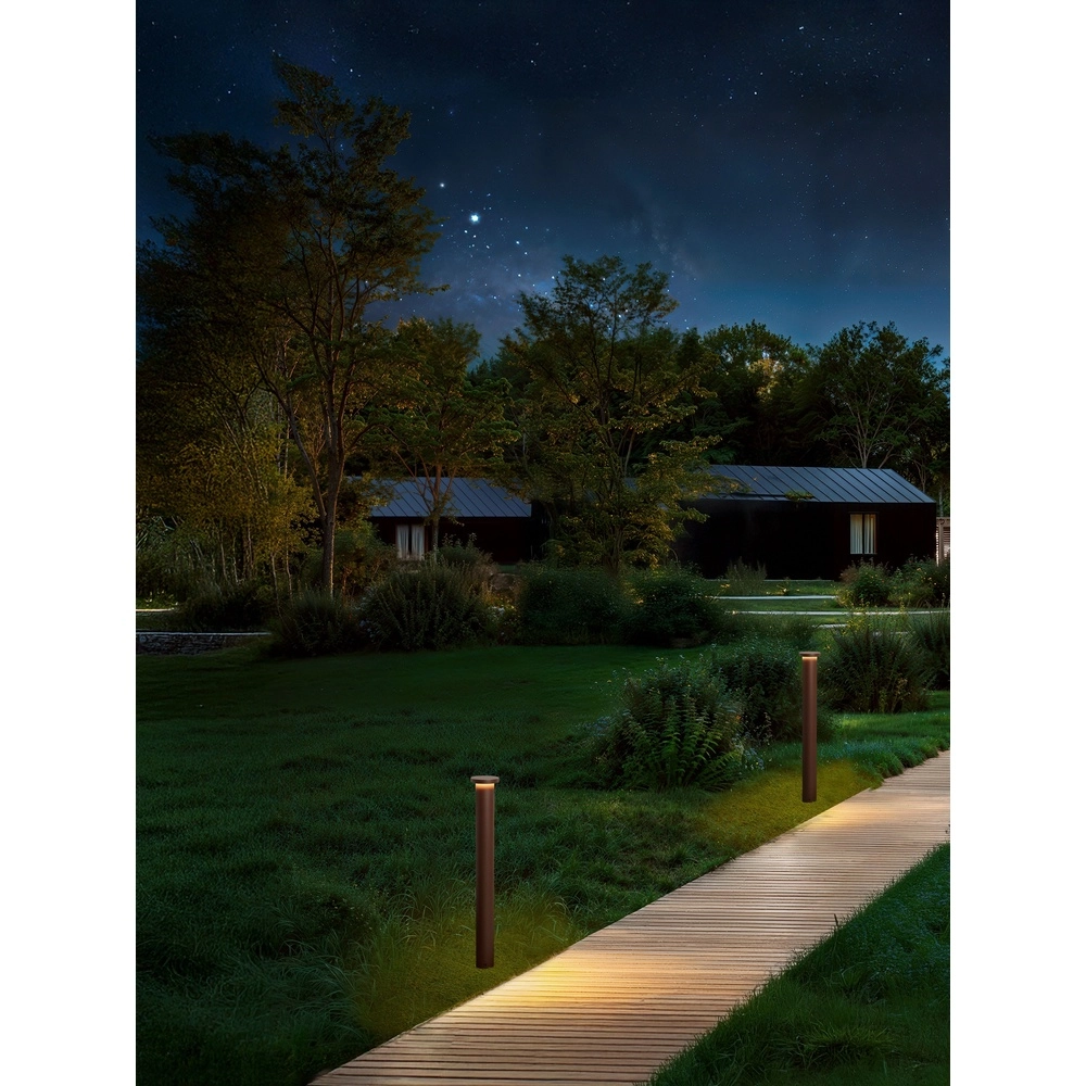 Moderne padverlichting Bast roestbruin 65cm - 2700K Lyora 5212017497673