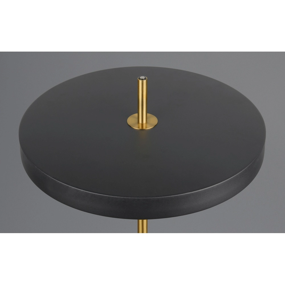 Moderne vloerlamp Keaton zwart met goud Trio 4017807655926