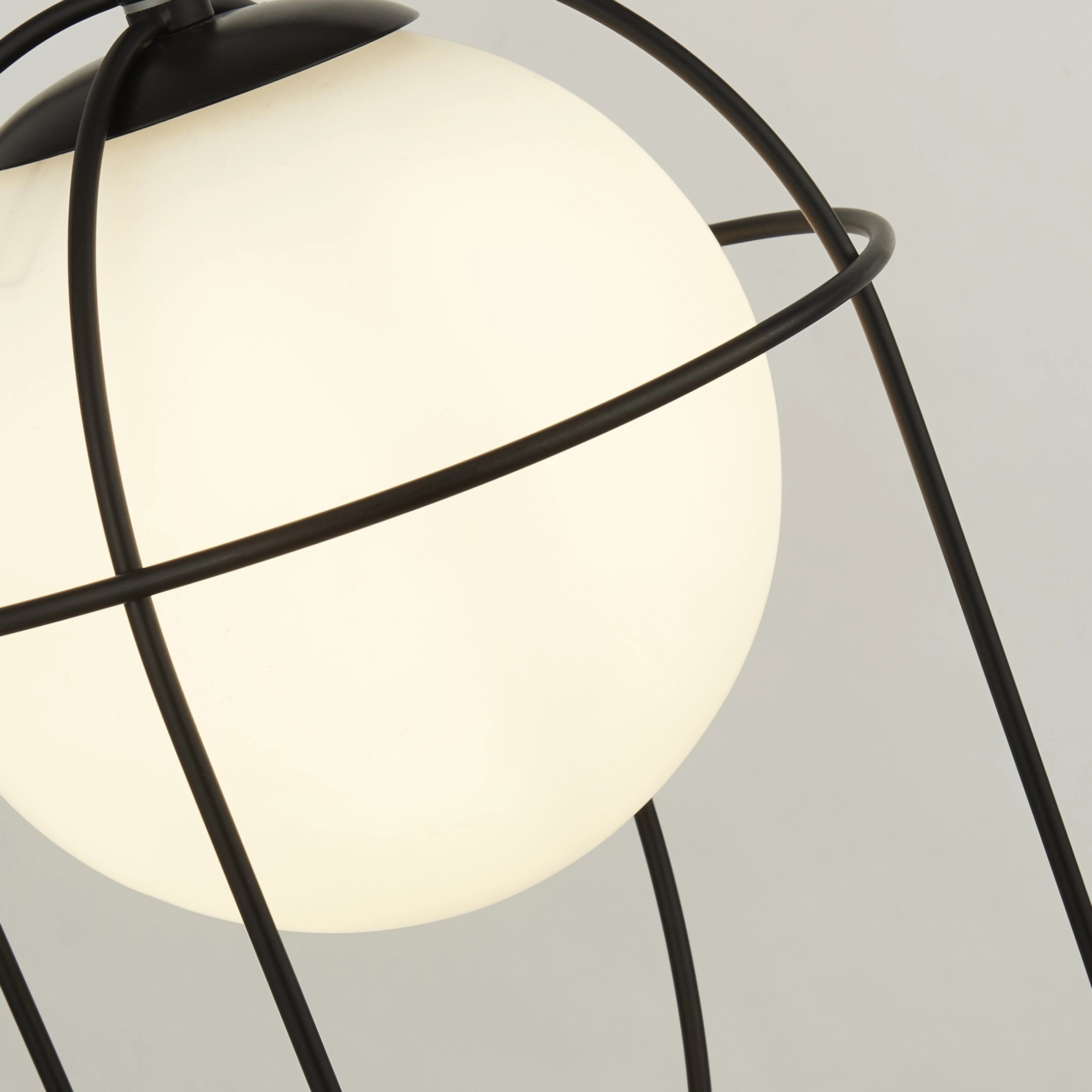 Design hanglamp Axis zwart met wit Searchlight 5053423167510