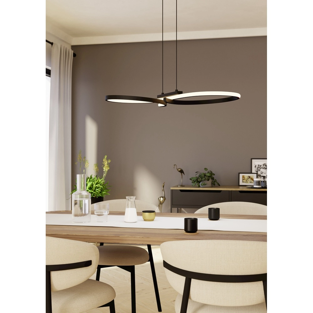 Moderne led wandlamp Serpins 66cm - zwart Eglo 9008606313662
