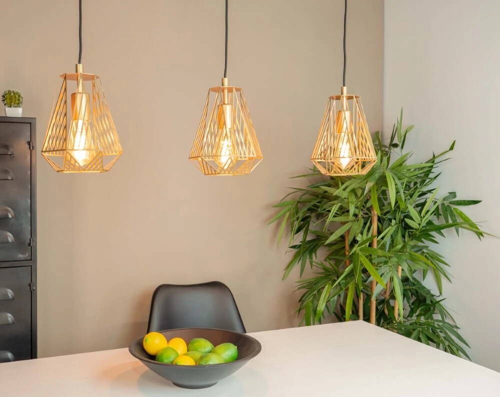 Gouden eettafellamp Stype Eglo 9002759436964