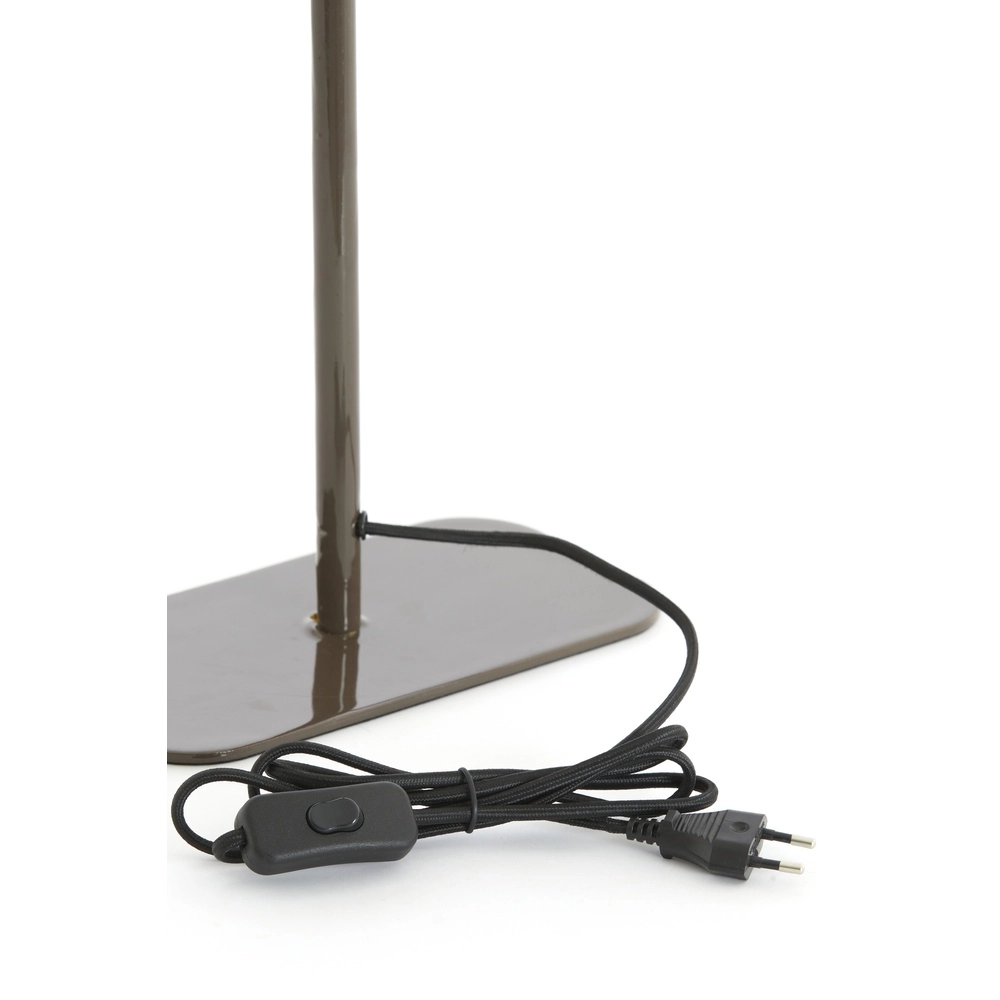 Nachtkastlamp Elenie 25x13cm - glans donker bruin Light & Living 8717807818876