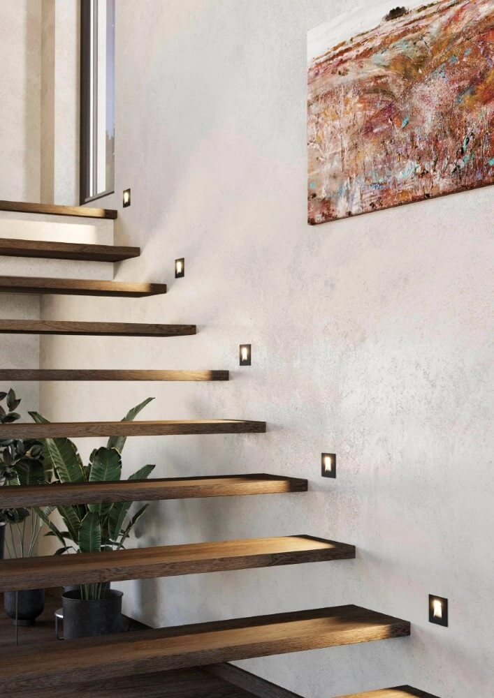 Zwarte trapverlichting Mecinos Eglo 9002759996444