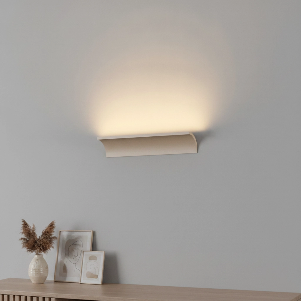 Indirecte wandlamp Malibu Up - champagne