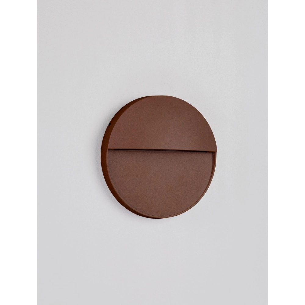 Ronde wandlamp Rodix roestbruin Lyora 5212017478917