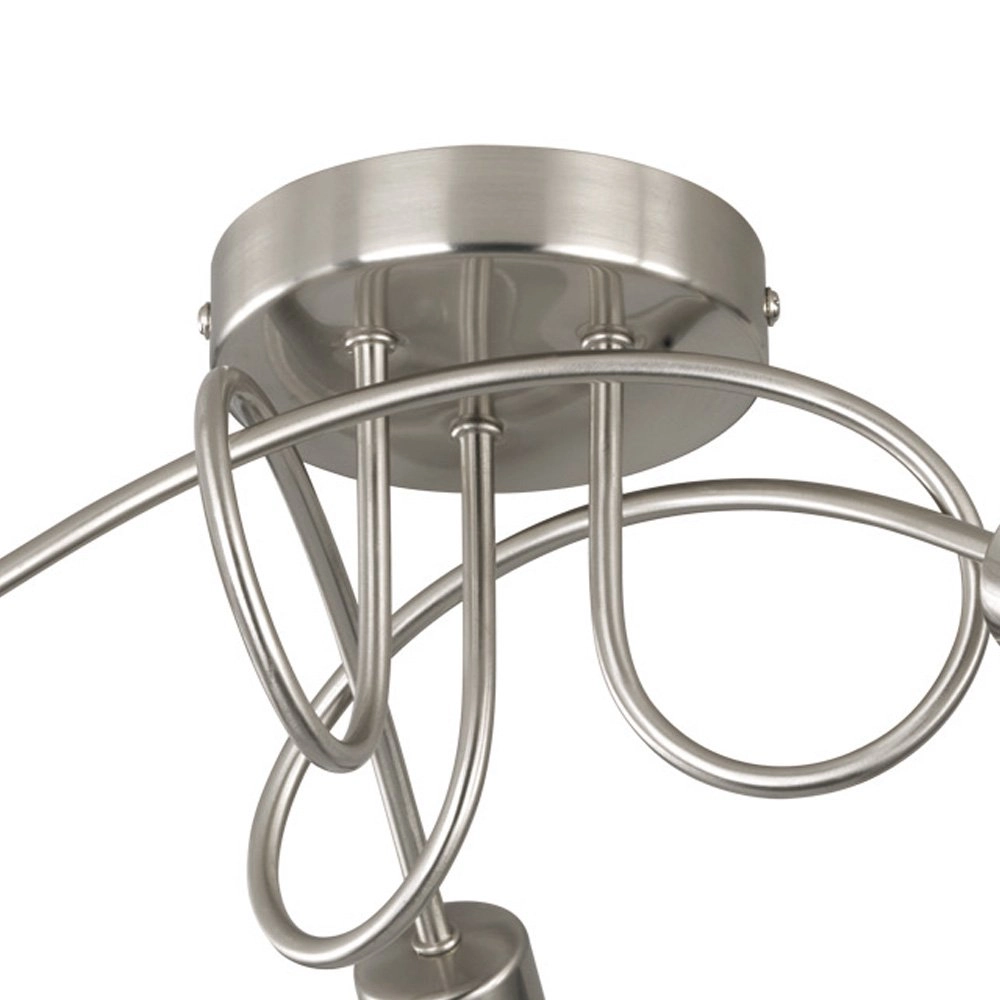 Plafondspot Antibes Knot 3-lichts nikkel mat Trio 4017807358292