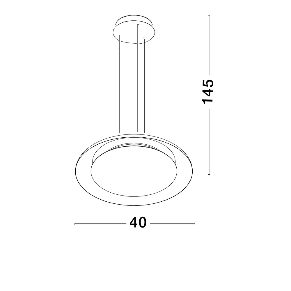 Moderne hanglamp Epos Ø 40cm zwart met goud Lyora 5212017463265
