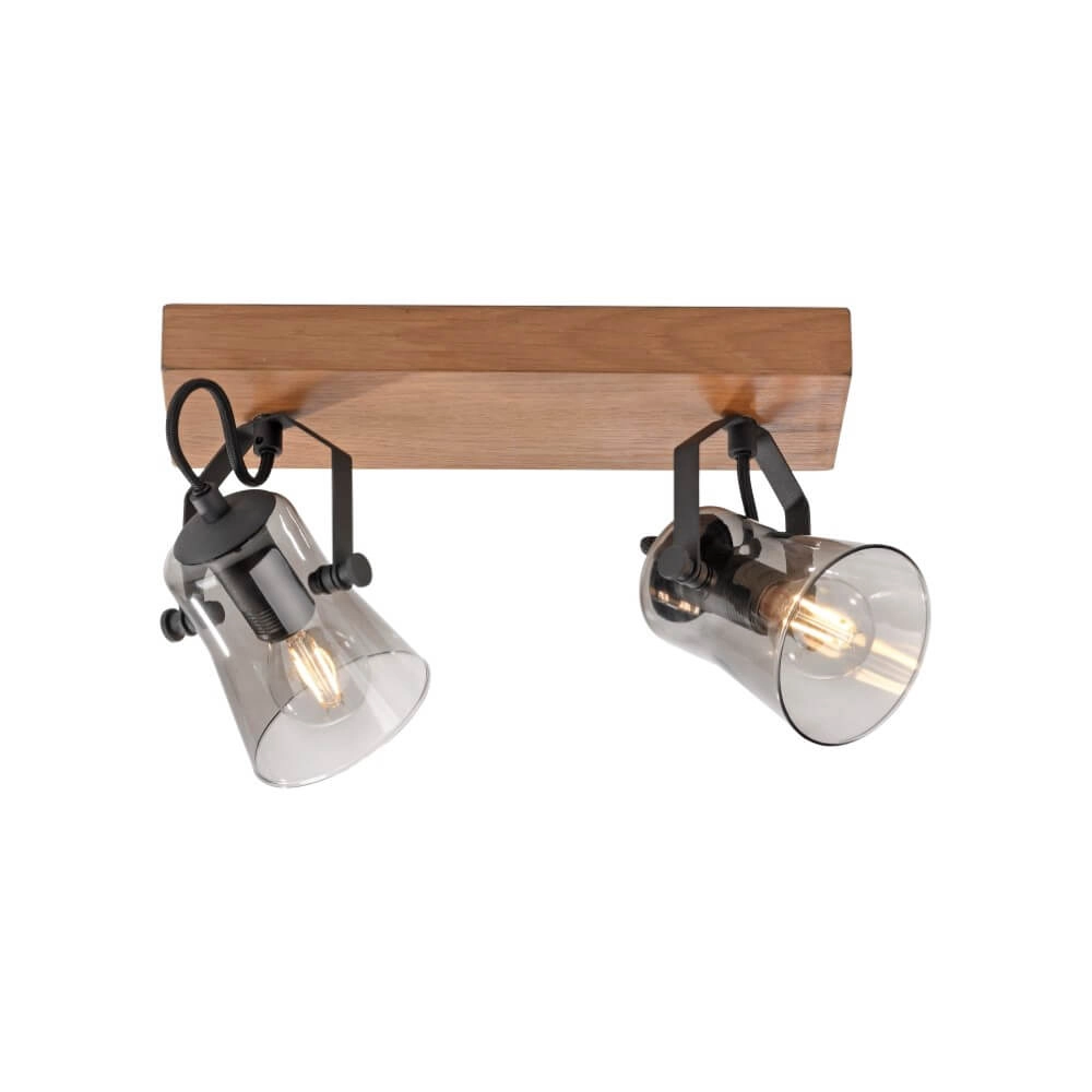 Plafondlamp Green Langstrom hout 2-lichts Just Light 4043689994877