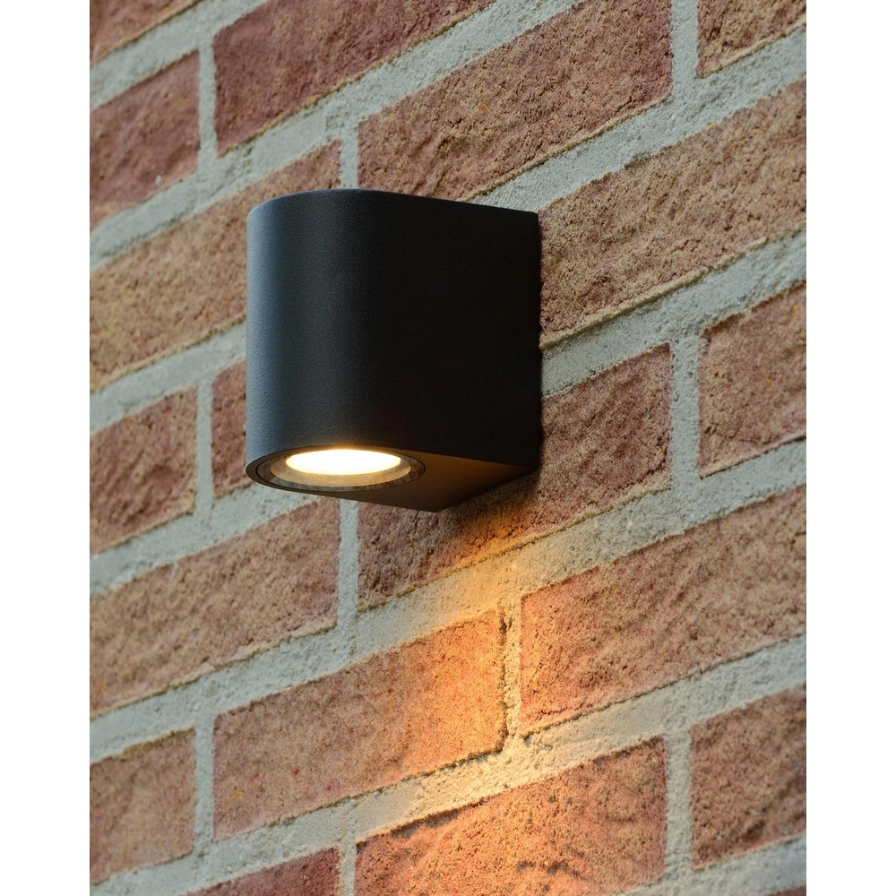 Wandspot Zaro IP44 enkel zwart Lucide 5411212690081