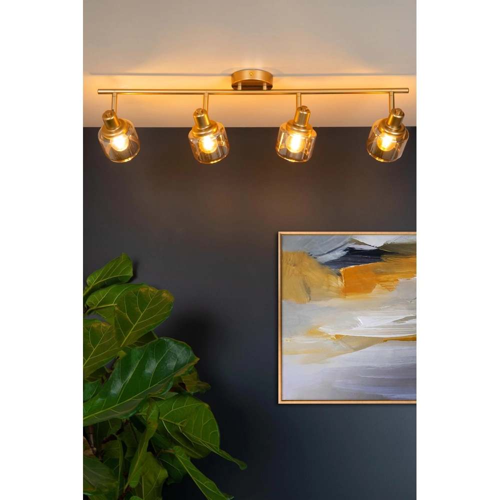 Plafondlamp Bjorn 4-lichts goud Lucide 5411212771247