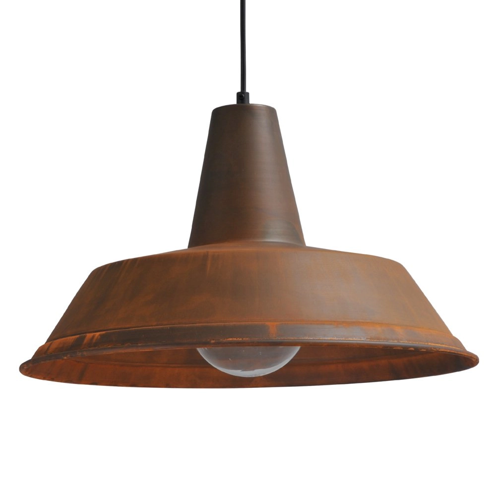 Stoere eettafellamp roest Industria 2x45 Masterlight 8718121231020