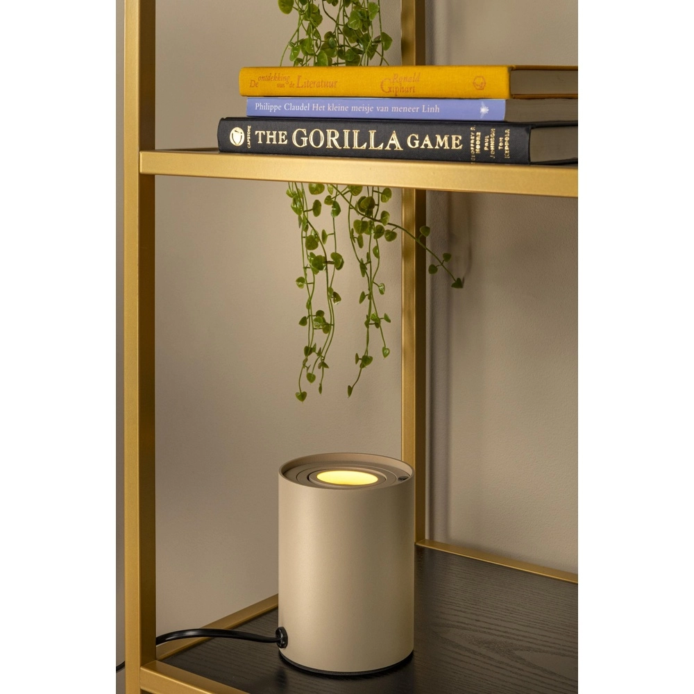 Design tafellamp Tube taupe Lucide 5411212221926