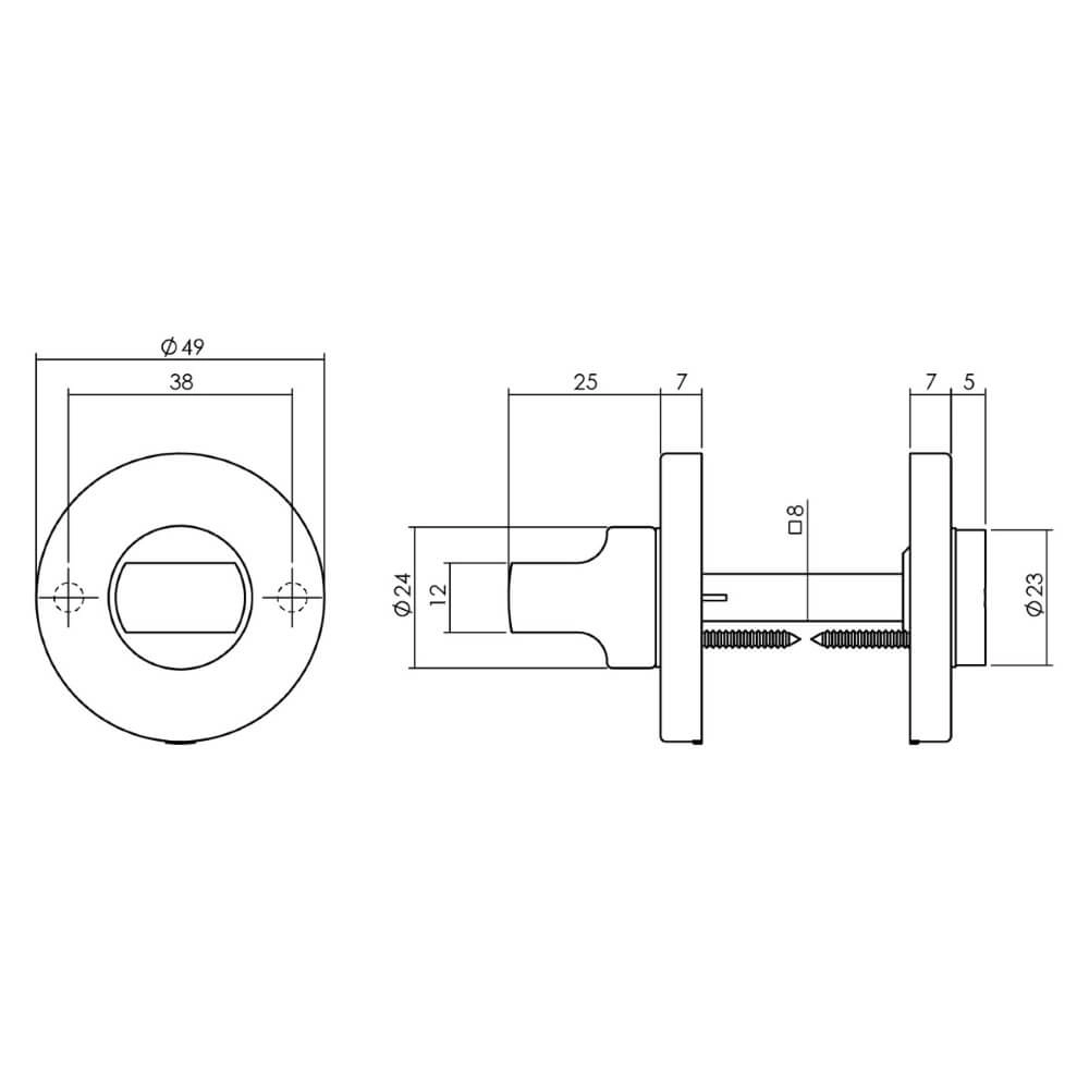 WC-sluiting Tira mat chroom Intersteel 8714186056059