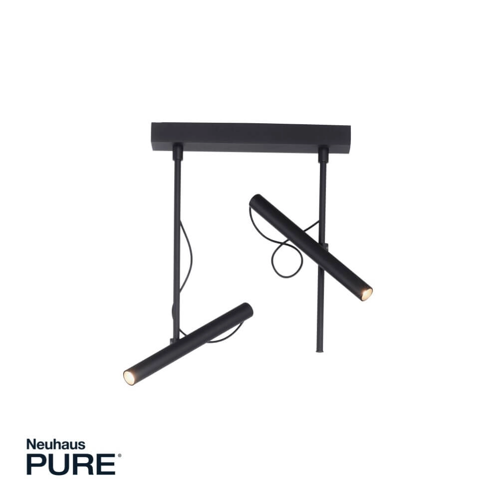 Design plafonlamp Pure Tutua zwart Paul Neuhaus 4012248365533