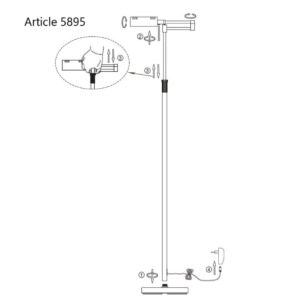 Vloerlamp Mexlite bronsbruin Steinhauer 8712746049541