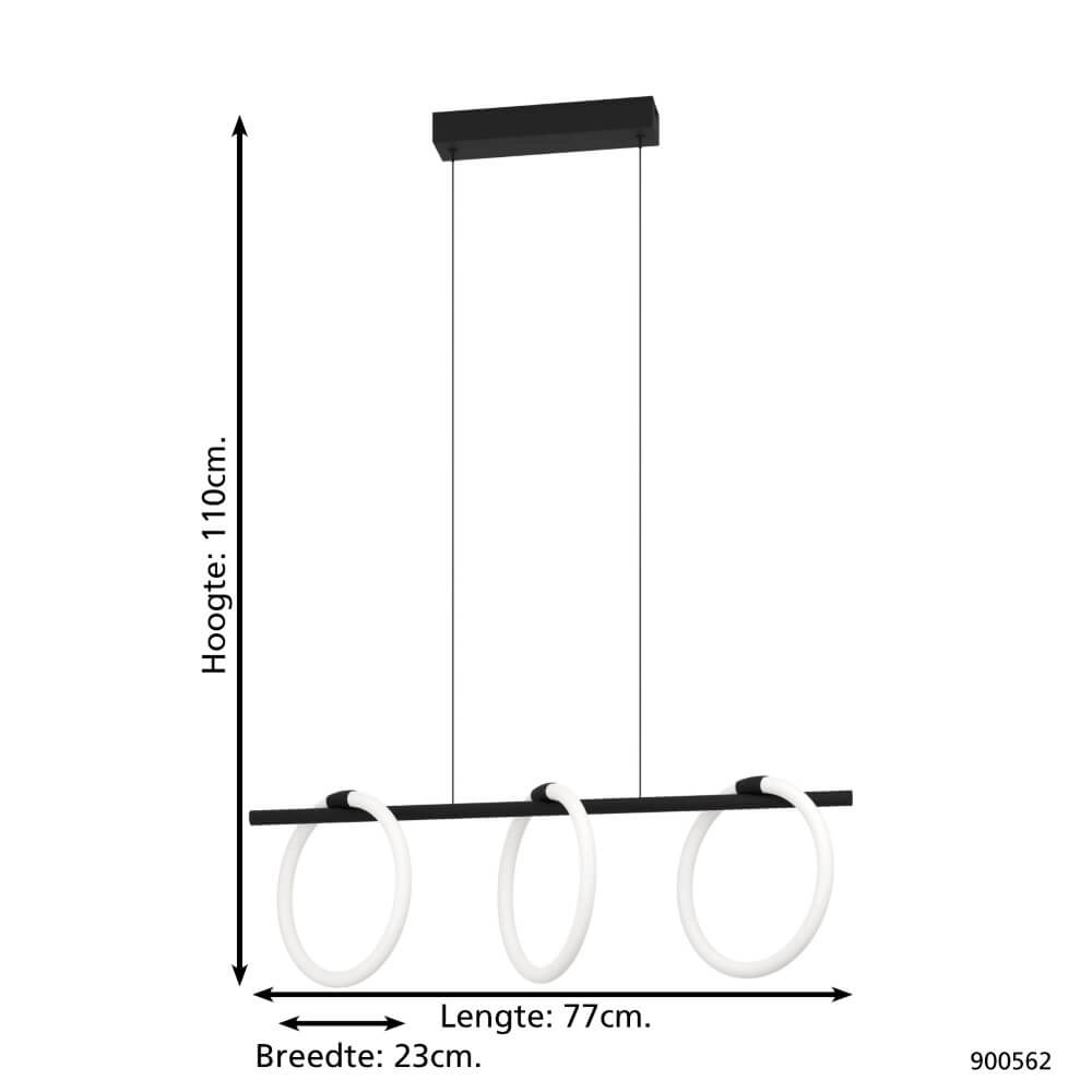 Moderne hanglamp Caranacoa 3-lichts Eglo 9008606244645