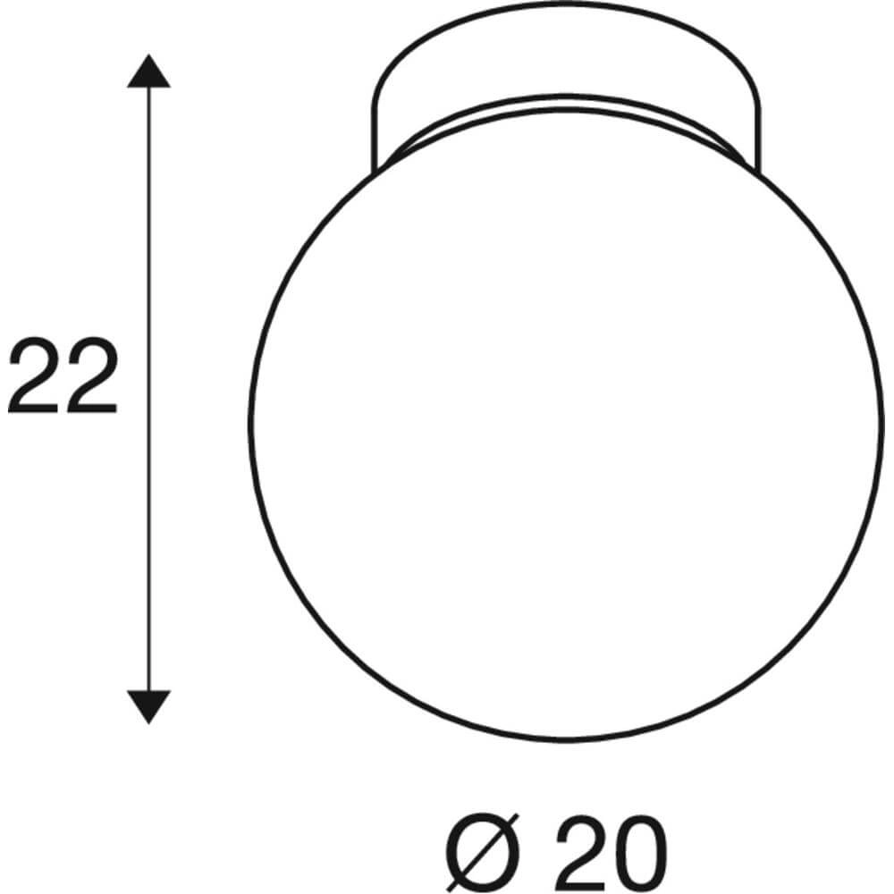 Plafondlamp Sun 20 goud bol Ø 20cm SLV 4024163292801