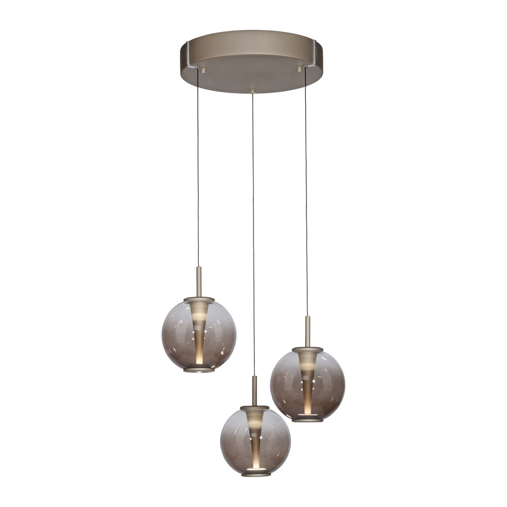 Vide hanglamp Pure E-Infinty bronce met amber glas Paul Neuhaus 4012248398166