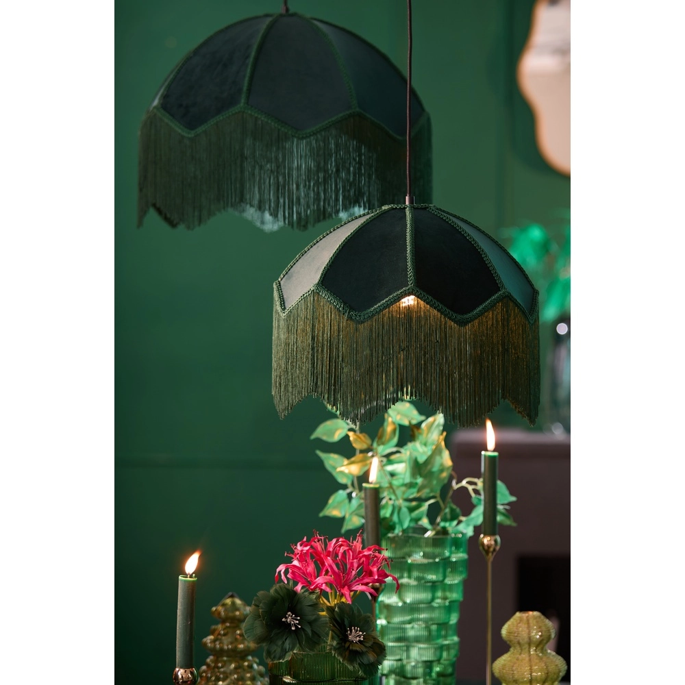 Hanglamp Malacia Ø 40cm - velvet groen Light & Living 8717807759261