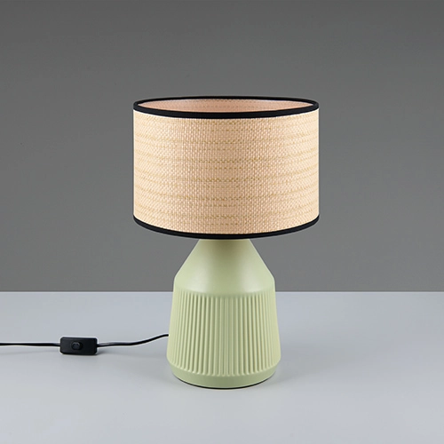 Tafellamp Formentera Ø 28cm groen Trio 4017807678130