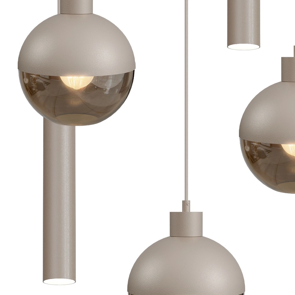 5-lichts hanglamp Opera Ø 50cm beige terra Masterlight 8718121424323