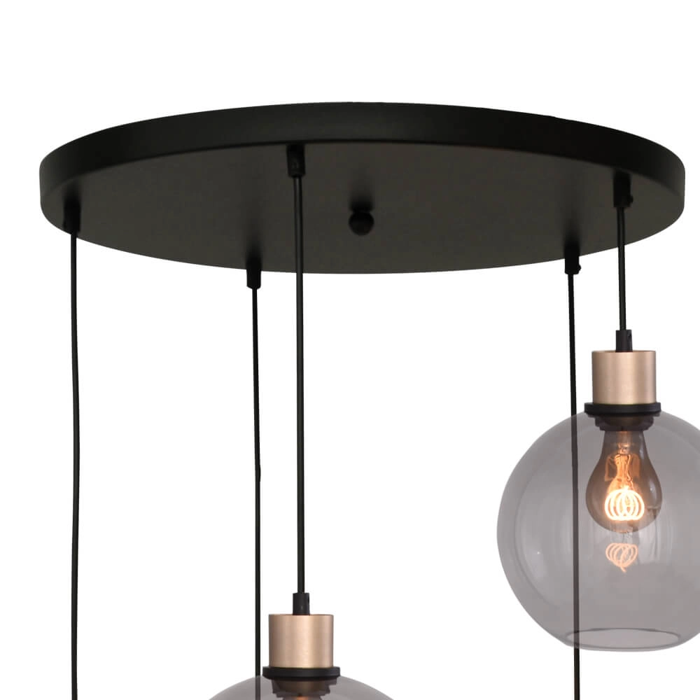 Vide hanglamp Lazise goud met zwart Masterlight 8718121303116